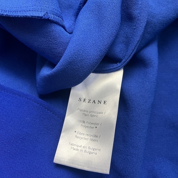 NWT Sezane Gigi Mini Dress Bright Blue 34 0843 - Picture 6 of 6